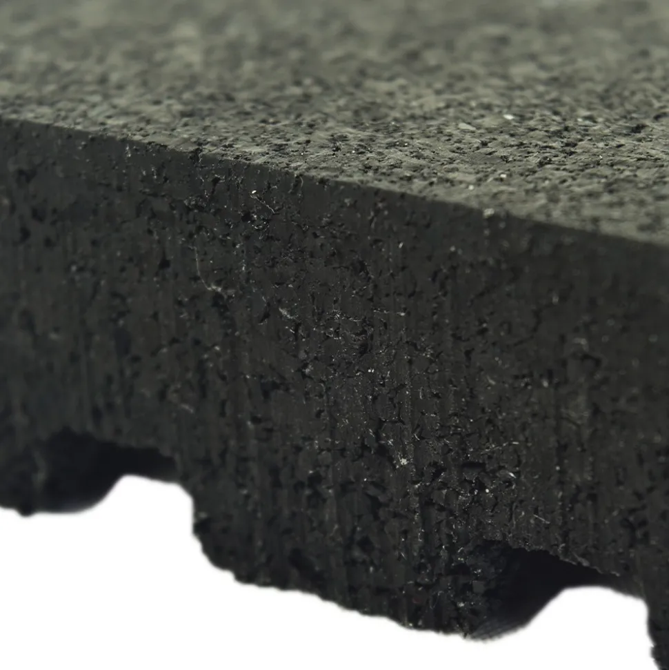 Action Sport Rubber Gym Tile Black 1 Inch x 2x2 Ft.