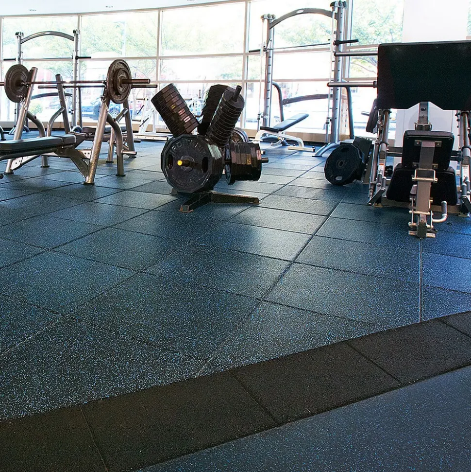 Action Sport Rubber Gym Tile 10% Color 1 Inch x 2x2 Ft.
