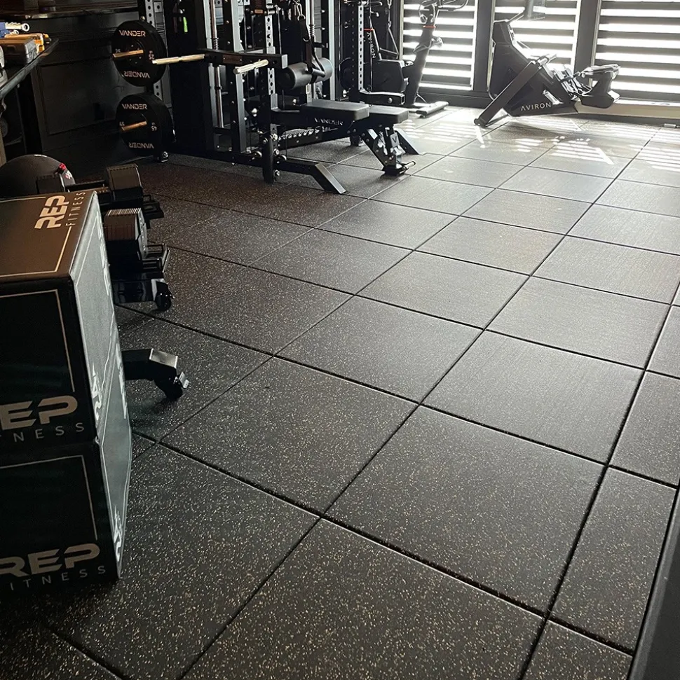 Action Sport Rubber Gym Tile 10% Color 1 Inch x 2x2 Ft.
