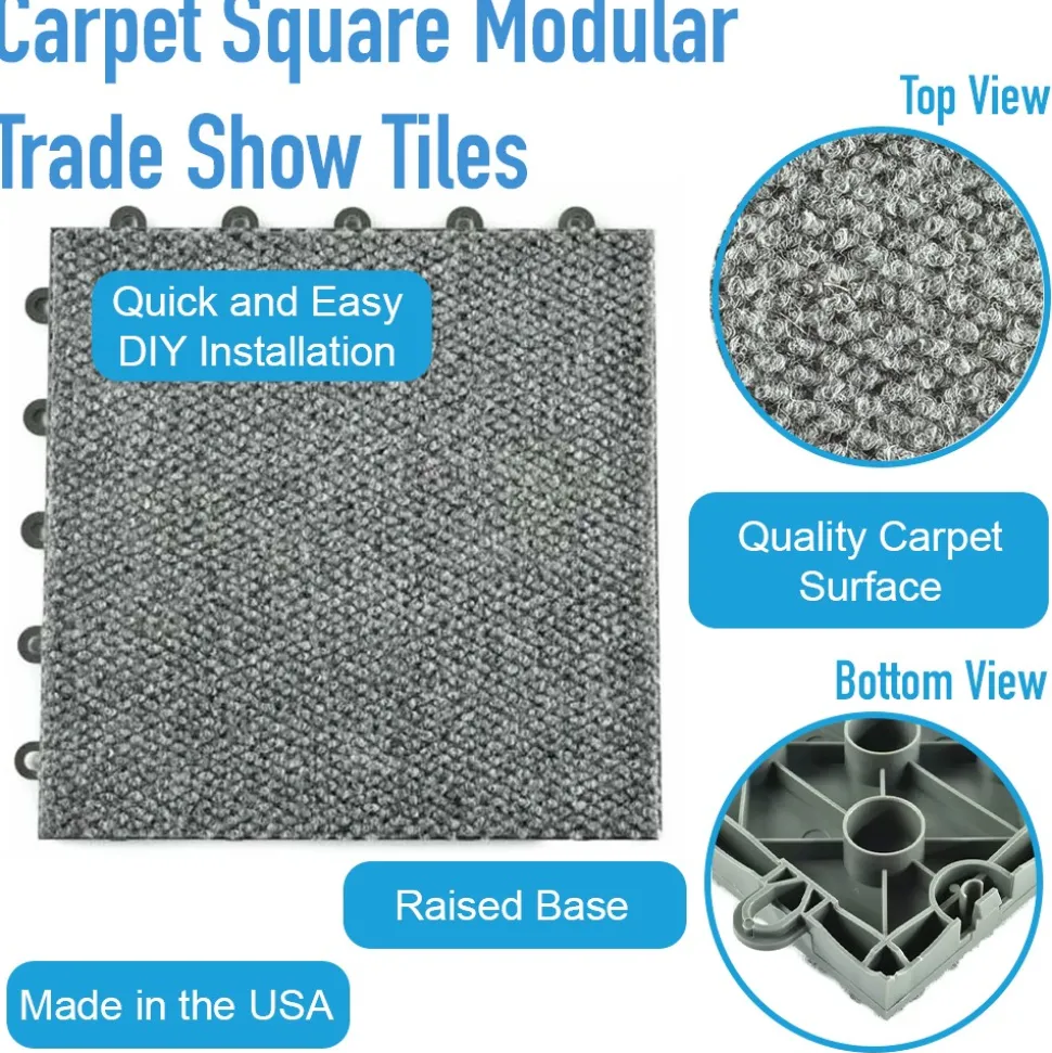Carpet Square Modular Trade Show Tiles 20x30 Ft. Kit