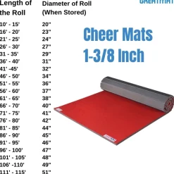 Cheerleading Mats 6x42 ft x 1-3/8 Inch Flexible Roll