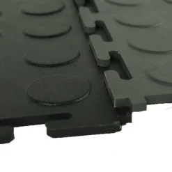 Coin Top Home Floor Tile Black or Dark Gray 5 mm x 20.5x20.5 Inches 8 per Carton