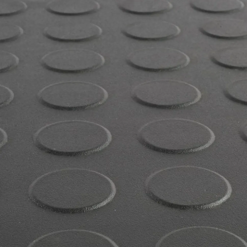 Coin Top Home Floor Tile Black or Dark Gray 5 mm x 20.5x20.5 Inches 8 per Carton