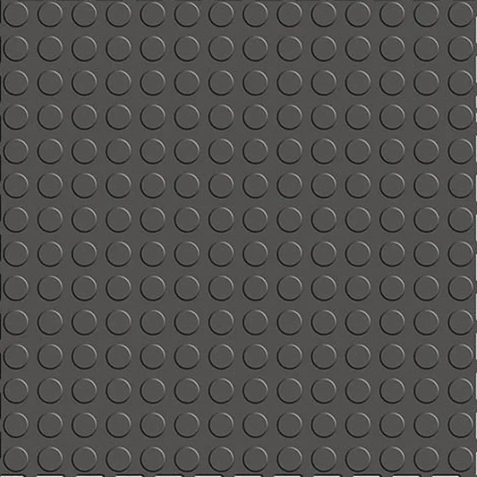 Coin Top Home Floor Tile Black or Dark Gray 5 mm x 20.5x20.5 Inches 8 per Carton