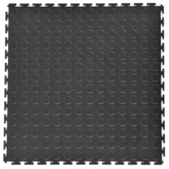 Coin Top Home Floor Tile Black or Dark Gray 5 mm x 20.5x20.5 Inches 8 per Carton