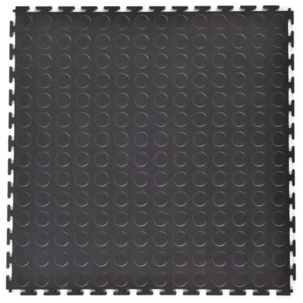 Coin Top Home Floor Tile Black or Dark Gray 5 mm x 20.5x20.5 Inches 8 per Carton