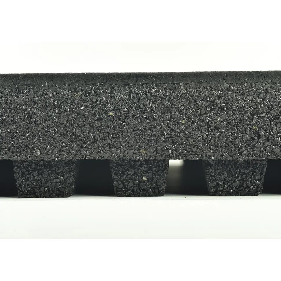 dBTile Gym Floor Tile Black 2.5 Inch x 2x2 Ft. with Quad Blok