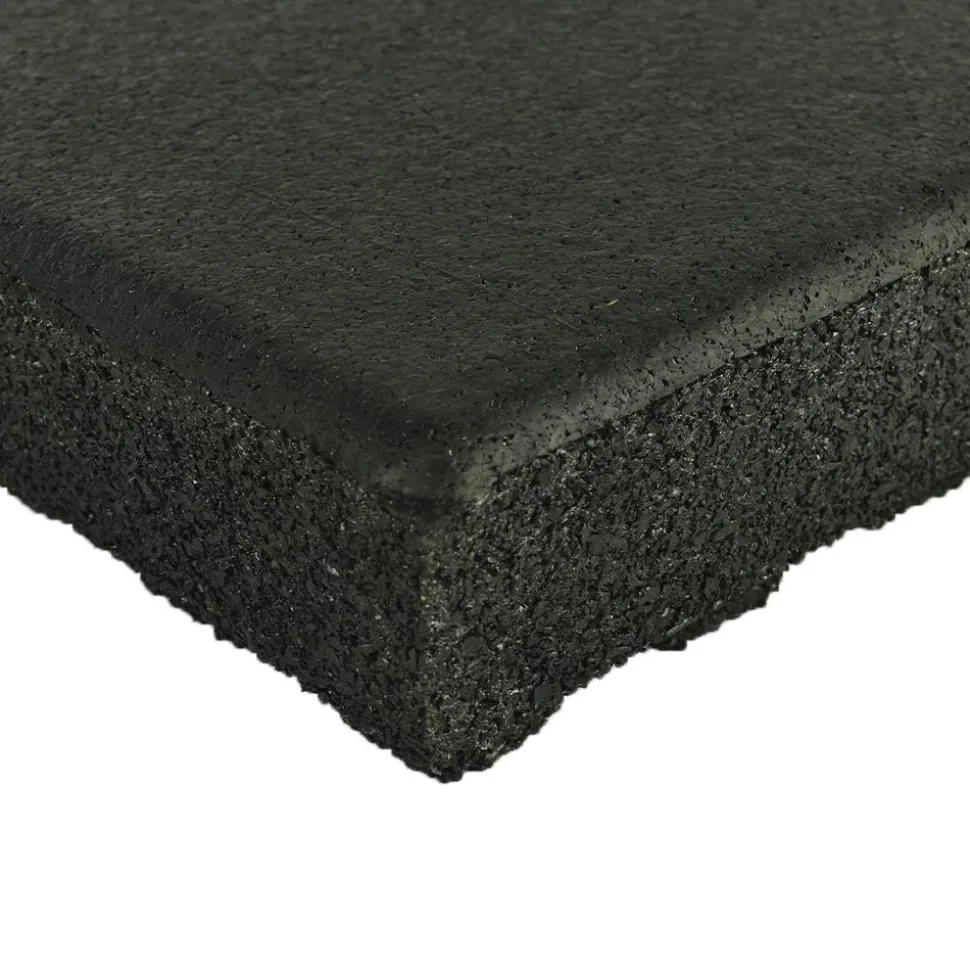 dBTile Gym Floor Tile Black 2.5 Inch x 2x2 Ft. with Quad Blok