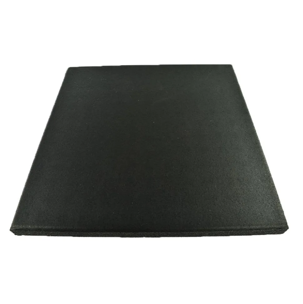 dBTile Gym Floor Tile Black 2.5 Inch x 2x2 Ft. with Quad Blok