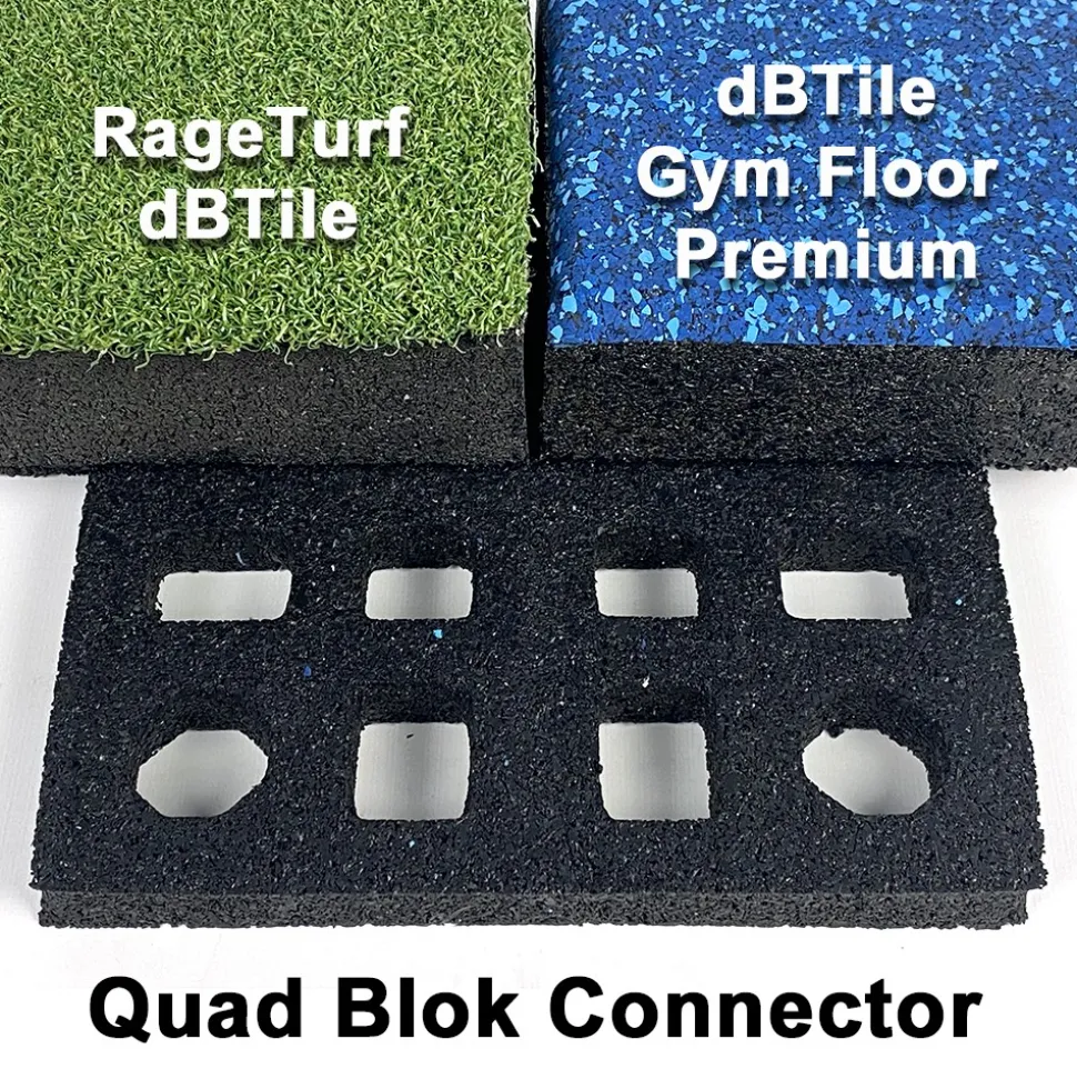 dBTile Gym Floor Tile Premium Colors 2.5 Inch x 2x2 Ft. with Quad Blok