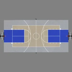 DunkStar BaseCourt Outdoor Tile Kit with Lines 30x60 Ft.
