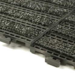 Entrance Linear Tile - 1/2 inch Black w/Charcoal Carpet