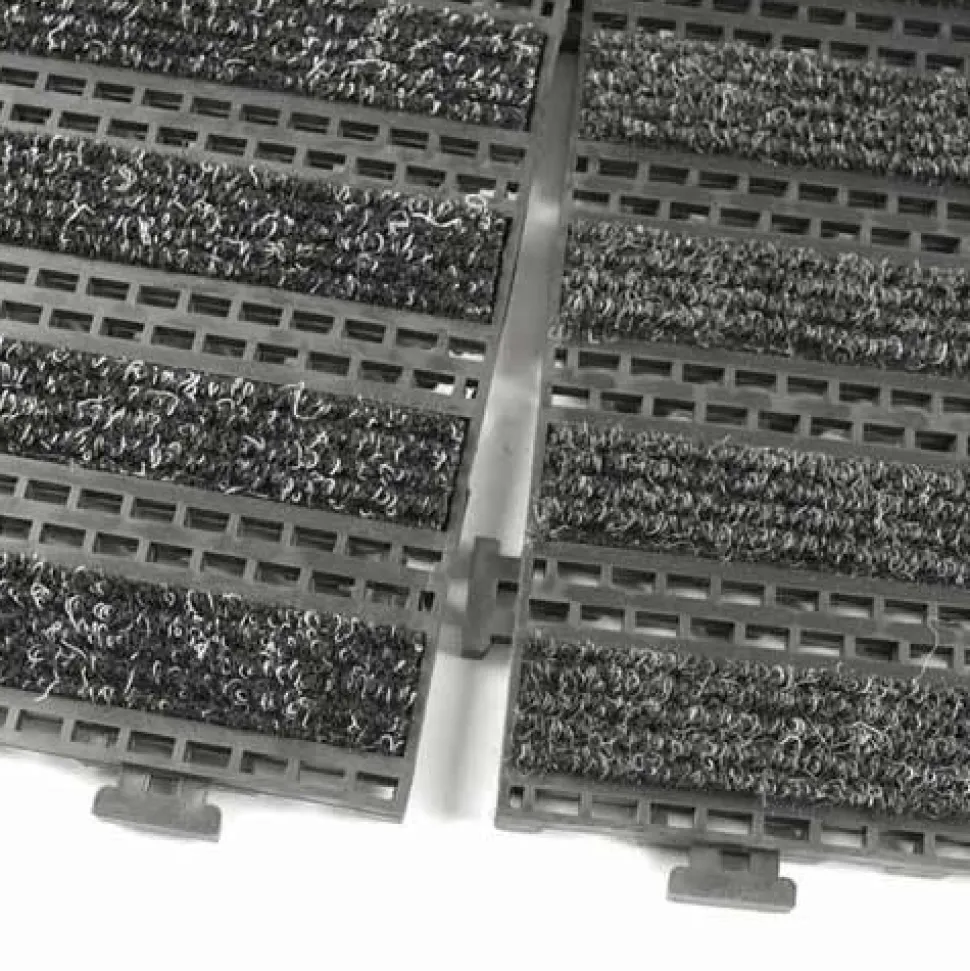 Entrance Linear Tile - 1/2 inch Black w/Charcoal Carpet