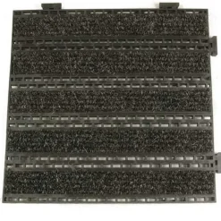 Entrance Linear Tile - 1/2 inch Black w/Charcoal Carpet