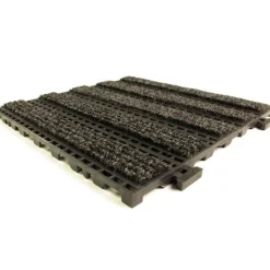 Entrance Linear Tile - 1/2 inch Black w/Charcoal Carpet