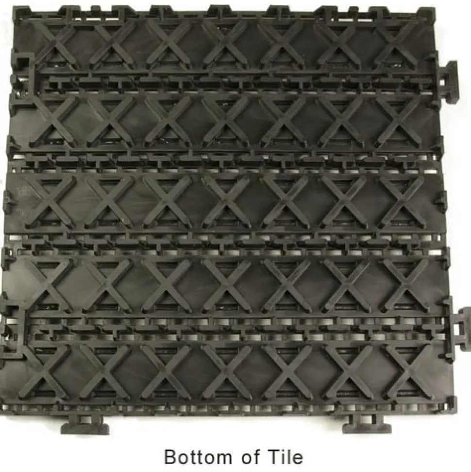 Entrance Linear Tile - 1/2 inch Black w/Charcoal Carpet