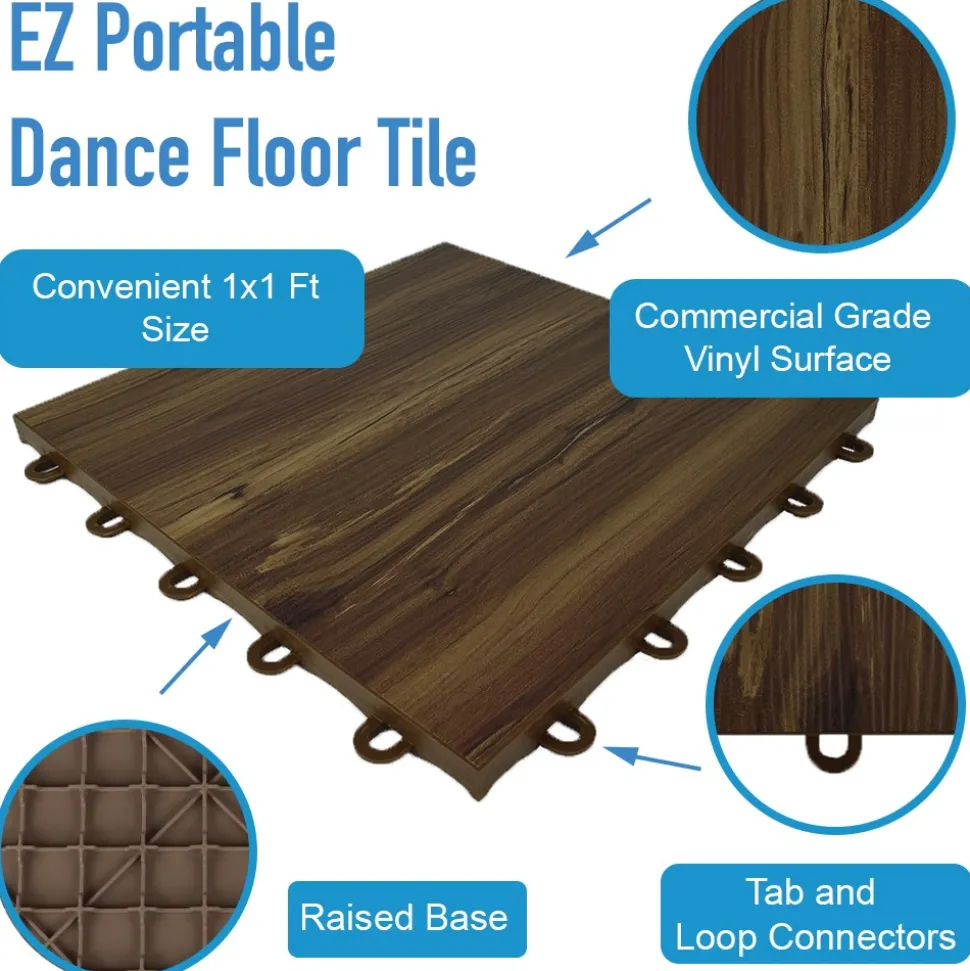EZ Portable Dance Floor Tile 5/8 Inch x 1x1 Ft.
