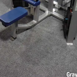 Fit Weave Heavy Duty Gym Carpet Tiles 3/8 Inch x 19-11/16x19-11/16 Inches Carton of 20