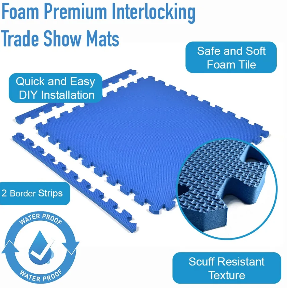 Foam Premium Interlocking Trade Show Mats 20x30 Ft. Kit