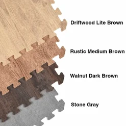 Foam Tiles Wood Grain 7/16 Inch x 2x2 Ft.