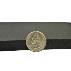 ForceFit Athletic Rolled Rubber Black 1/2 Inch x 4 Ft. Wide Per SF