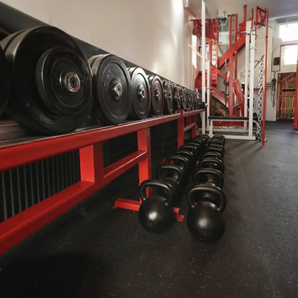 ForceFit Athletic Rolled Rubber Black 1/2 Inch x 4 Ft. Wide Per SF