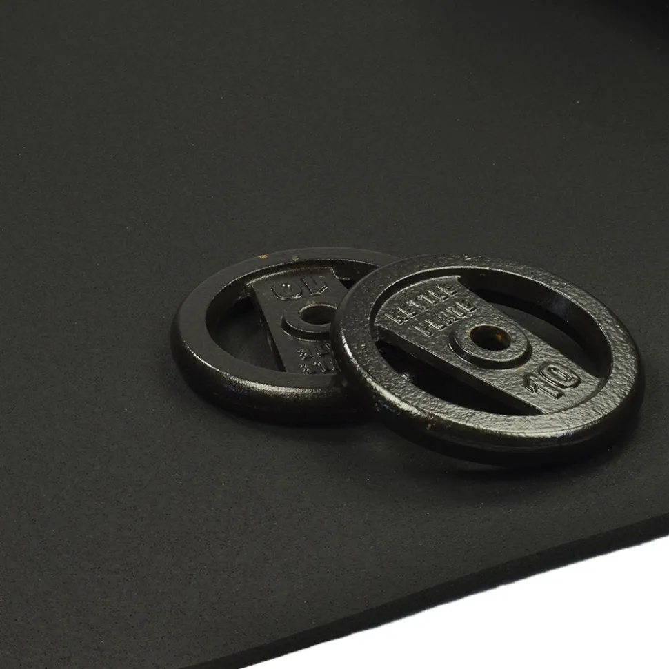 ForceFit Athletic Rolled Rubber Black 6 mm x 4 Ft. Wide Per SF