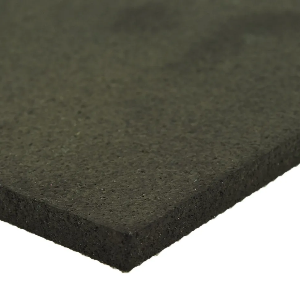 ForceFit Athletic Rolled Rubber Black 6 mm x 4 Ft. Wide Per SF