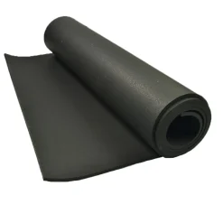 ForceFit Athletic Rolled Rubber Black 6 mm x 4 Ft. Wide Per SF