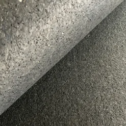 ForceFit Athletic Rolled Rubber Black 6 mm x 4 Ft. Wide Per SF
