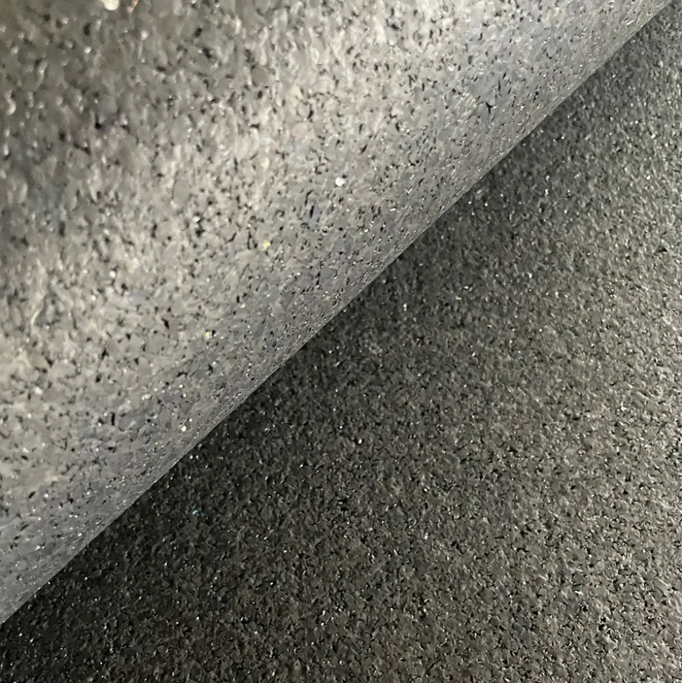 ForceFit Athletic Rolled Rubber Black 6 mm x 4 Ft. Wide Per SF