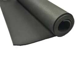 ForceFit Athletic Rolled Rubber Black 3/8 Inch x 4 Ft. Wide Per SF