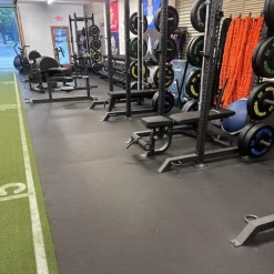 ForceFit Athletic Rolled Rubber Black 8 mm x 4 Ft. Wide Per SF