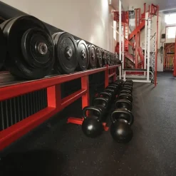 ForceFit Athletic Rolled Rubber Black 8 mm x 4 Ft. Wide Per SF