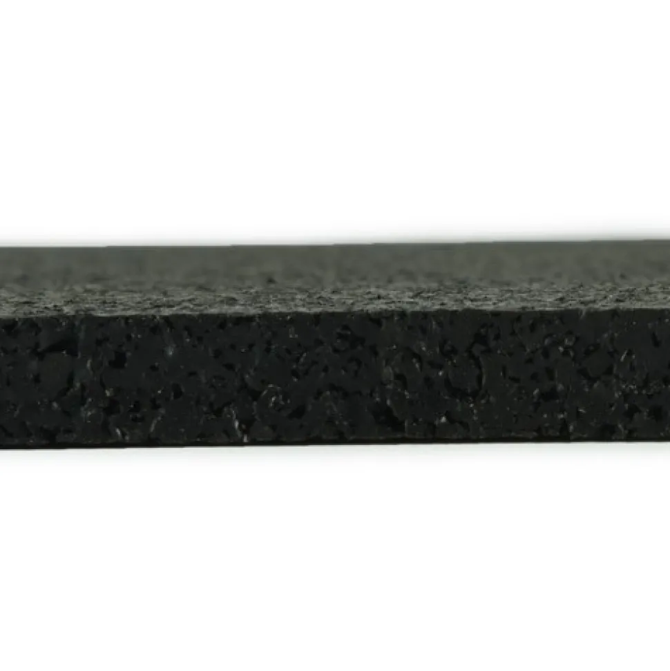 ForceFit Athletic Rubber Flooring Roll 1/4 Inch Black 10 LF