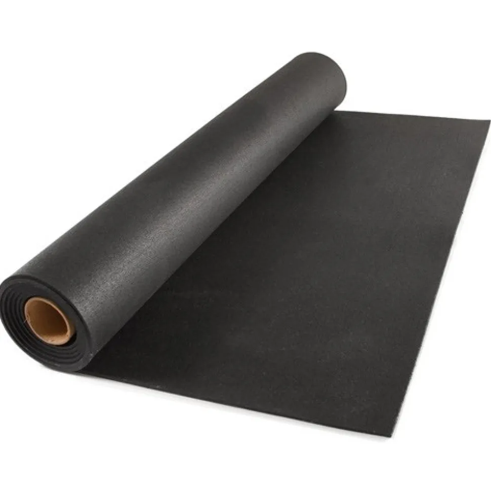 ForceFit Athletic Rubber Flooring Roll 1/4 Inch Black 10 LF