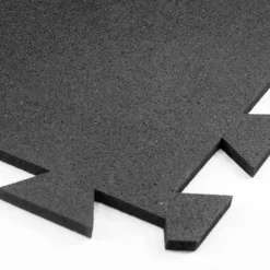 Geneva Rubber Tile Black 1/4 Inch x 3x3 Ft.
