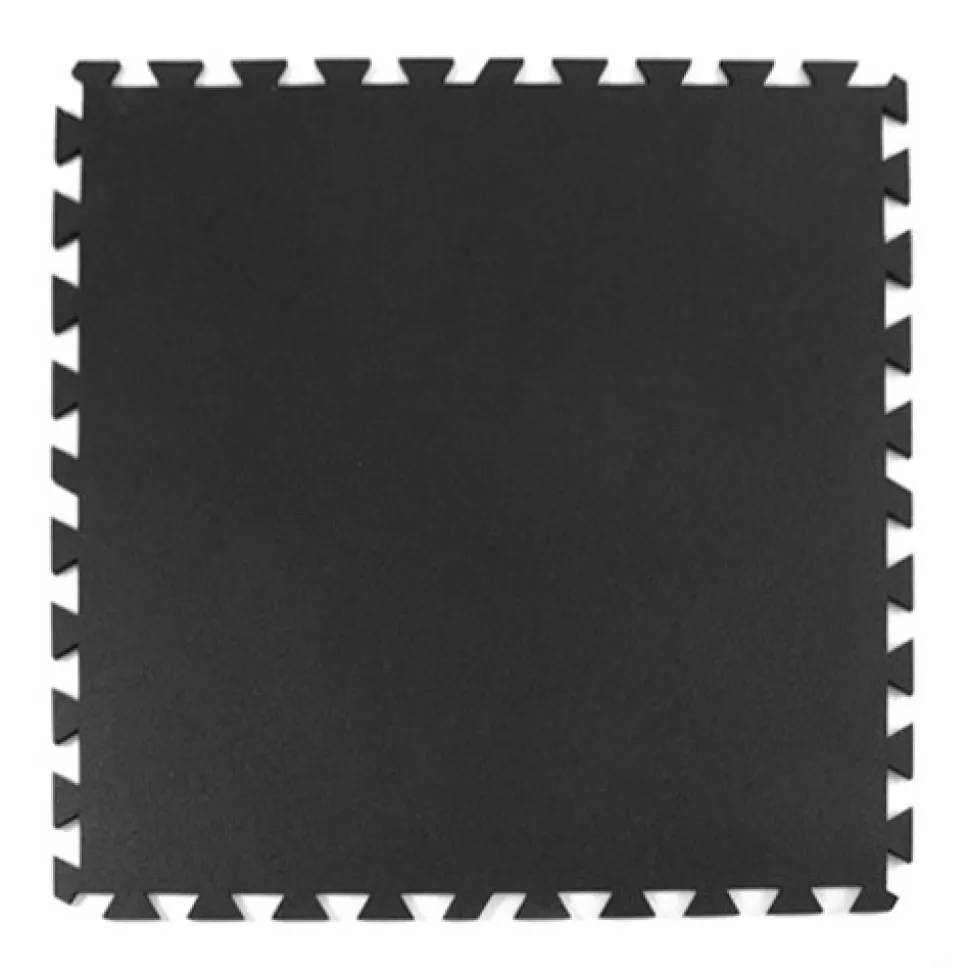 Geneva Rubber Tile Black 1/2 Inch x 3x3 Ft.