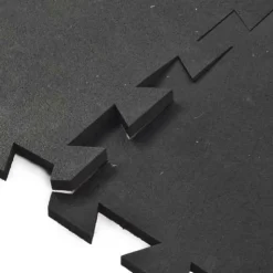 Geneva Rubber Tile Black 1/2 Inch x 3x3 Ft.