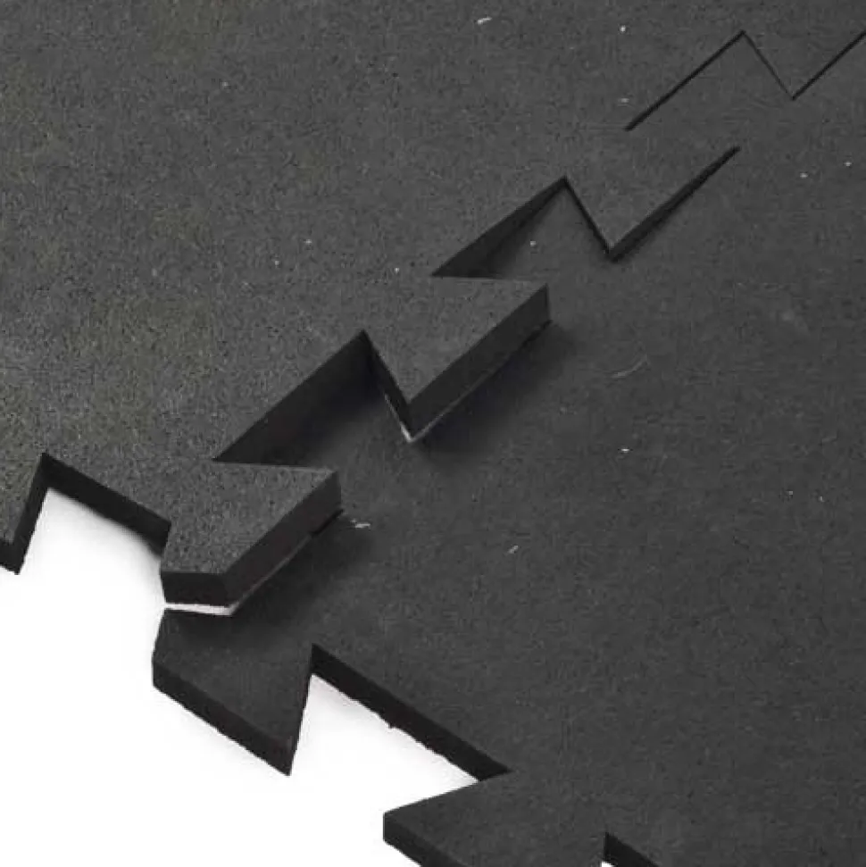 Geneva Rubber Tile Black 1/2 Inch x 3x3 Ft.