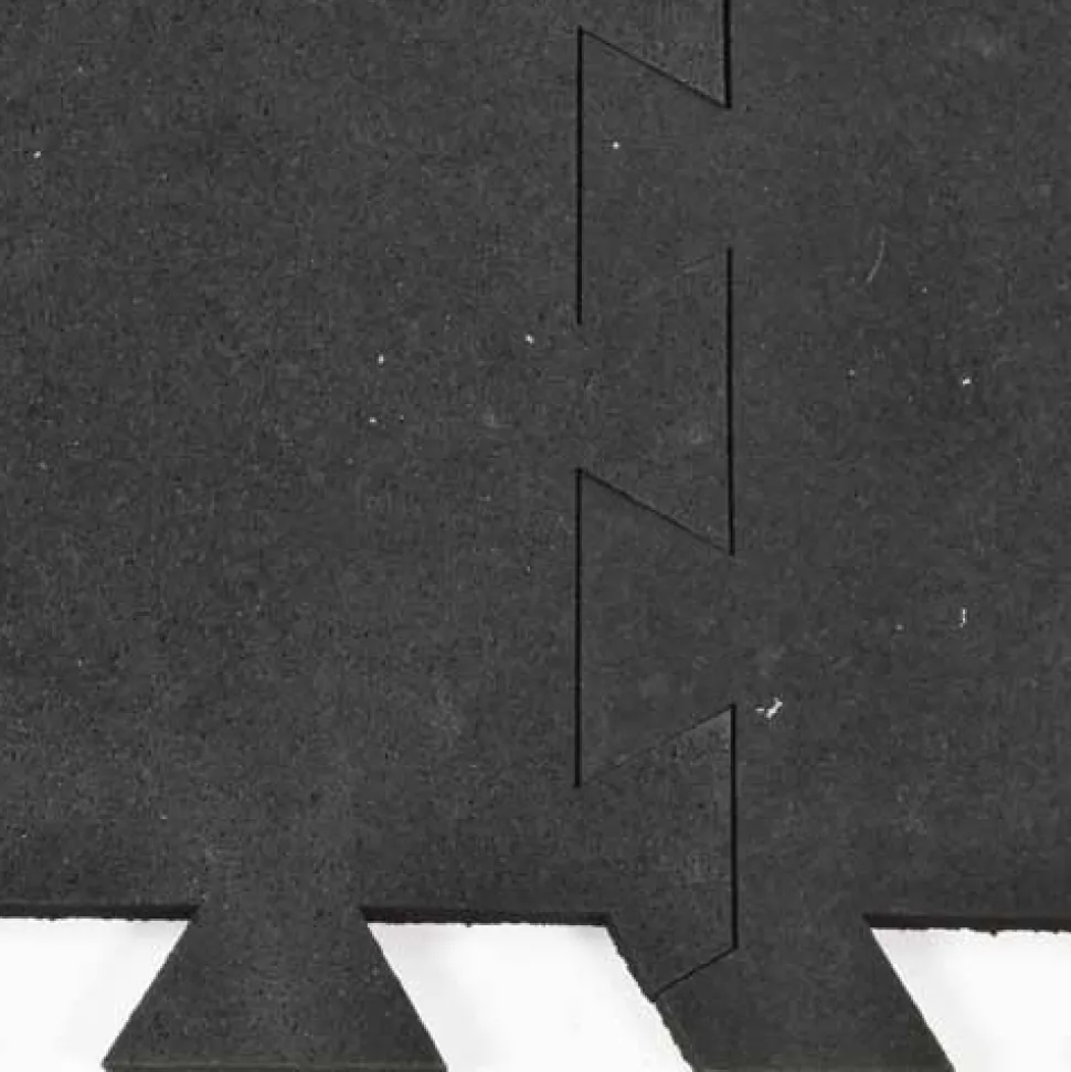 Geneva Rubber Tile Black 1/2 Inch x 3x3 Ft.