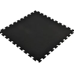 Geneva Rubber Tile Black 1/2 Inch x 3x3 Ft.