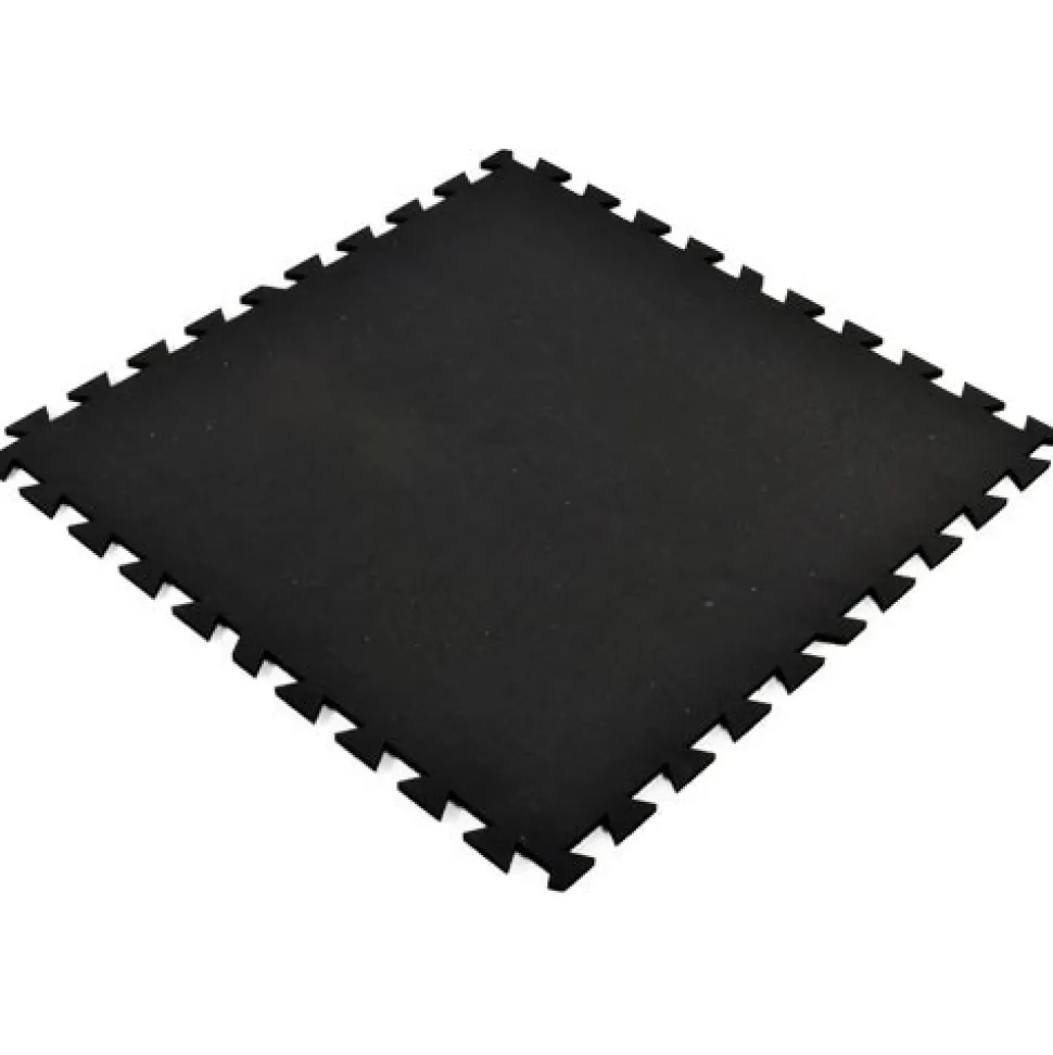 Geneva Rubber Tile Black 1/2 Inch x 3x3 Ft.