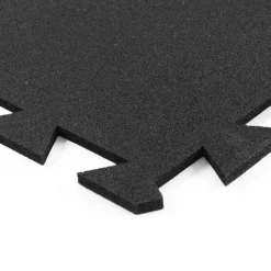 Geneva Rubber Tile Black 1/2 Inch x 3x3 Ft.