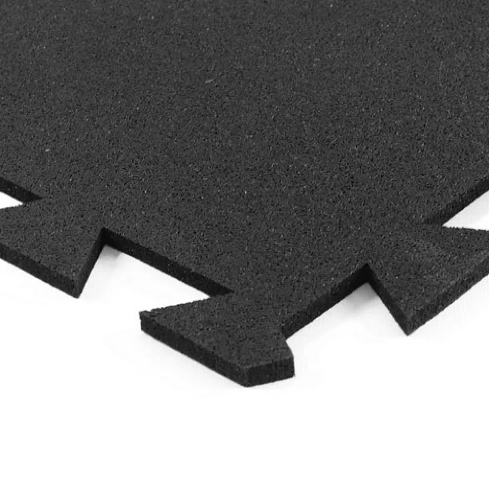 Geneva Rubber Tile Black 1/2 Inch x 3x3 Ft.