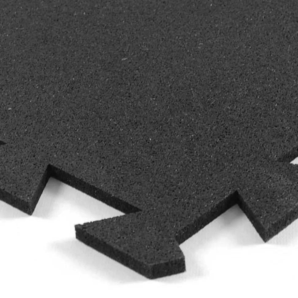 Geneva Rubber Tile Black 3/8 Inch x 3x3 Ft.