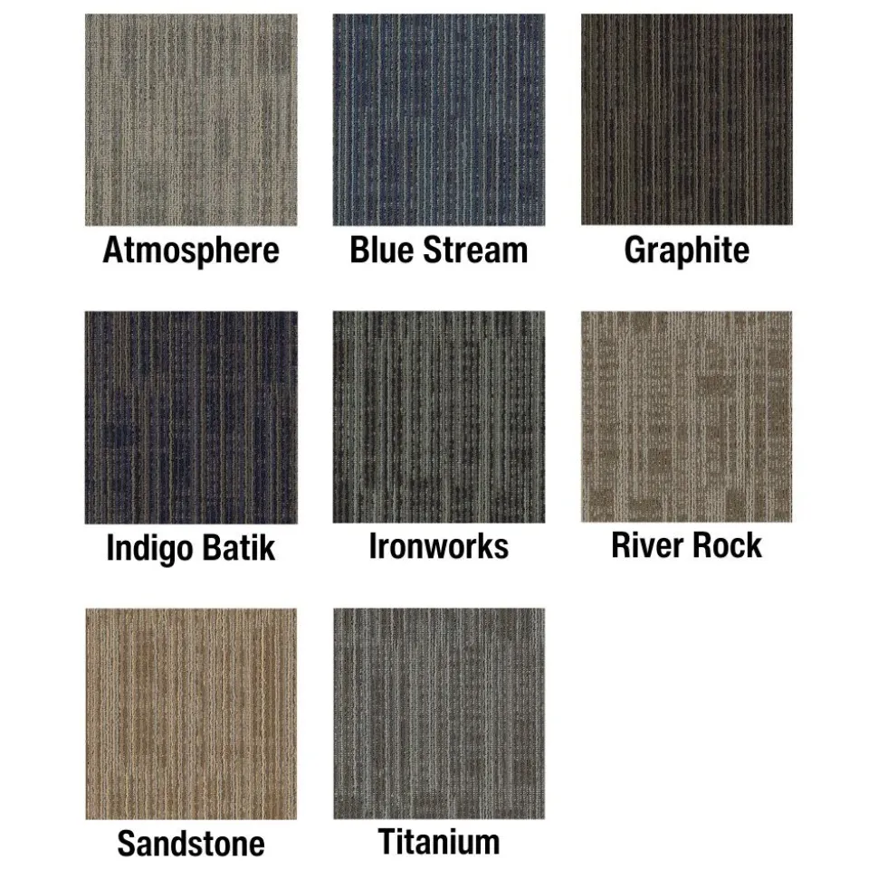 Get Moving Commercial Carpet Tiles 2.54 mm x 24x24 Inch Carton of 24