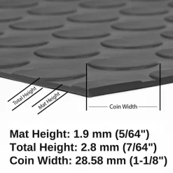 G-Floor Coin Tread Garage Floor Roll 1.9 mm x 7.5x17 Ft.