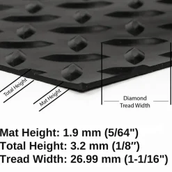 G-Floor Diamond Tread Garage Floor Roll 1.9 mm x 7.6x17 Ft.