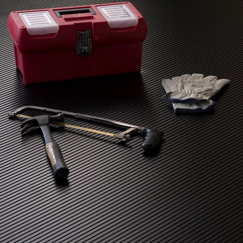 G-Floor Ribbed Tread Garage Floor Roll 1.4 mm x 8.5x22 Ft.